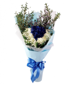 dark blue rose bouquet