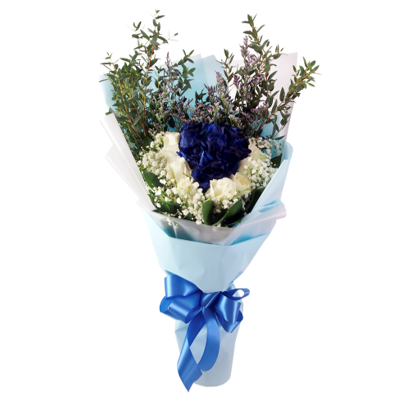 dark blue rose bouquet