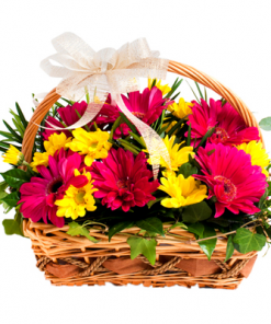 cheap flower basket Delivery gerbera