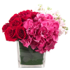 fresh flower vase arrangement roses hydrangea