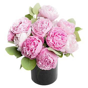 pink peony table flower arrangement