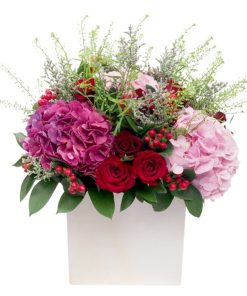 birthday flower box pink