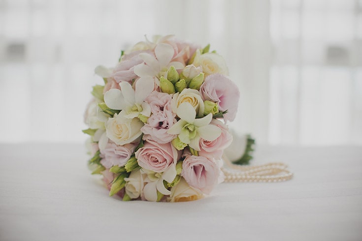 round wedding bouquet