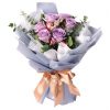 korean style flower bouquet singapore lilac purple rose bouquet
