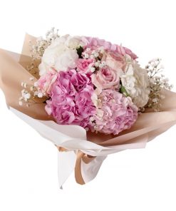 rose and hydrangea Birthday flowersbouquet