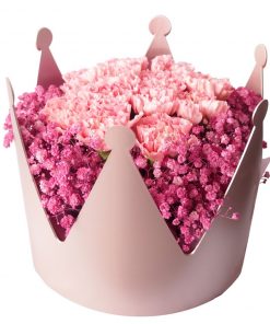 pink carnation flower crown