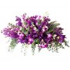 purple orchid casket spray