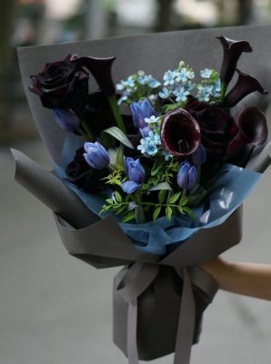 black calla lily bouquet