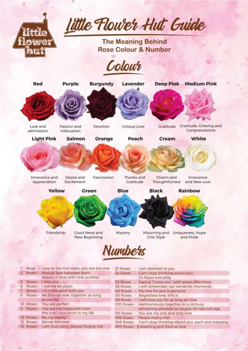 Updated Rose Colour Meaning Chart Little Flower Hut
