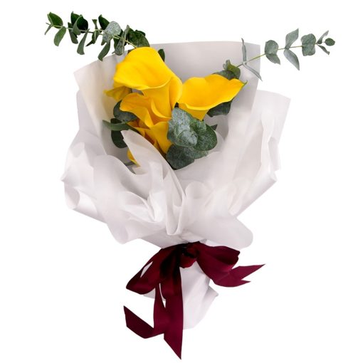 KH-93 yellow Calla Bouquet