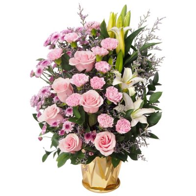 rose table flower arrangement 221204