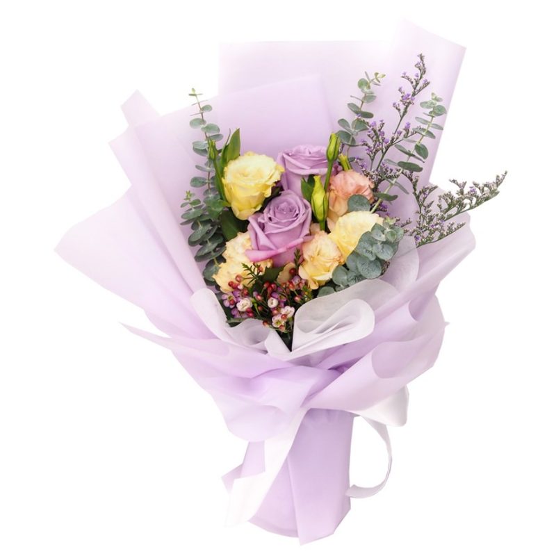 KH99 Lilac Rose Bouquet Little Flower Hut 1 Singapore Online Florist