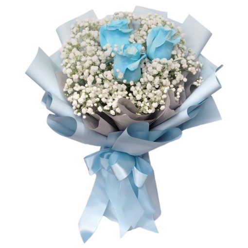 KH-111 Bouquet blue roses