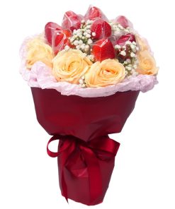 KH-115 STRAWBERRY ROSE BOUQUET