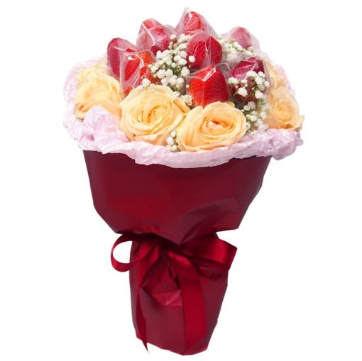 KH-115 STRAWBERRY ROSE BOUQUET