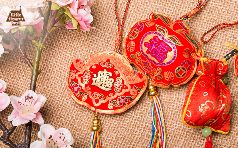 Chinese New Year ornaments for flower arrangement