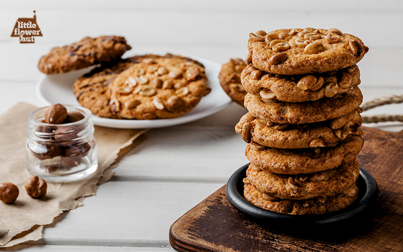 Homemade cookies with nuts  
