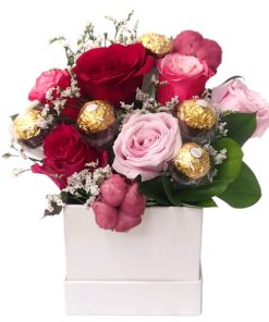 Box-42 Love, and Love Only rose ferro Rocher flower box