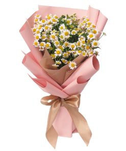 KH-120 Love Beyond Words chamomile hand bouquet