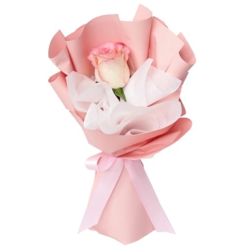 SB-16 Just Love Single stalk pink rose bouquet