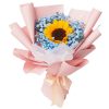 SB-11 Boundless Love Single stalk sunflower with blue baby breath bouquet