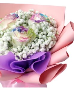KH-142 Garden Of Grace rainbow rose bouquet 050525 (4)