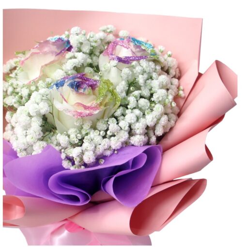 KH-142 Garden Of Grace rainbow rose bouquet 050525 (4)