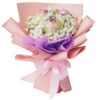 KH-142 Garden Of Grace rainbow rose hand bouquet