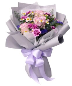 KH-141 Lovely Blooms rose bouquet