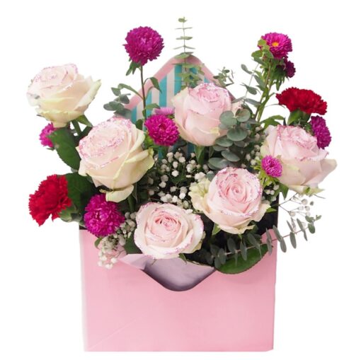 fe-100 envelope rose arrangement