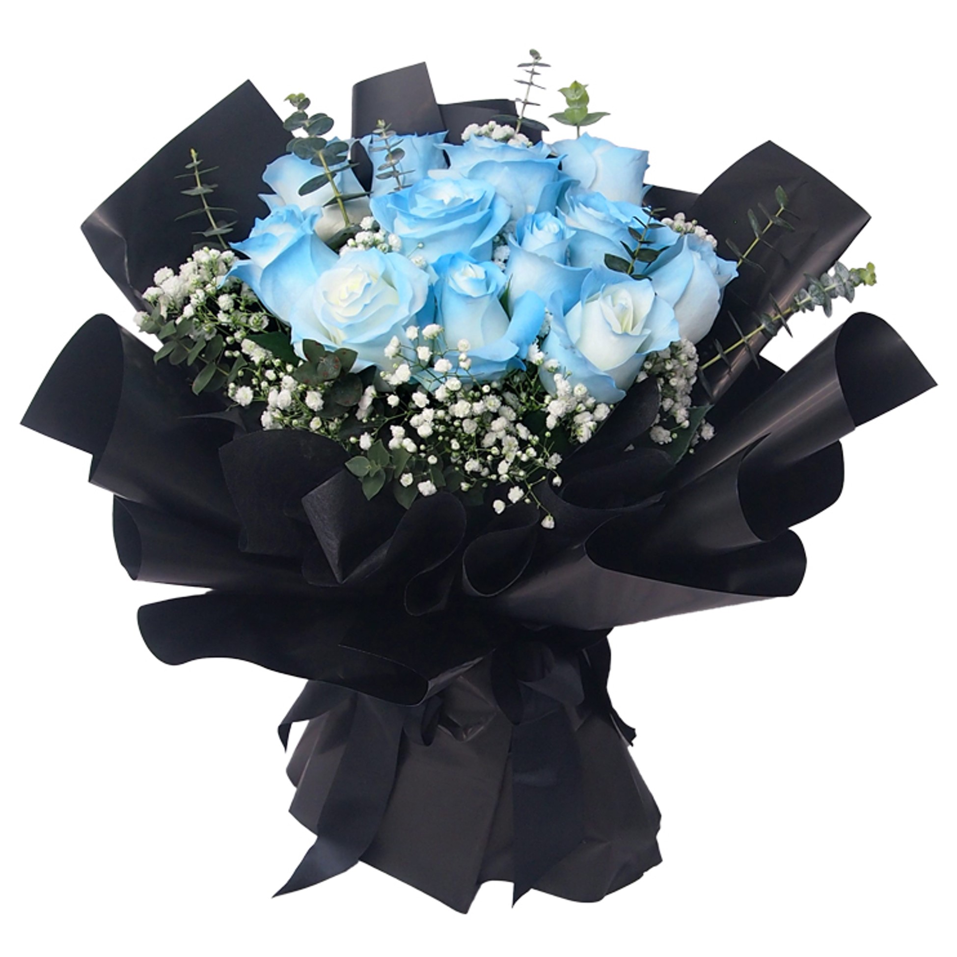 20260303 rose hand bouquet (1) KH-168 Warmhearted Blue Rose Bouquet